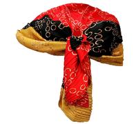 Elegante Sciarpa Plisse Misto Seta Sciale Foulard Donna Cerimonia Giallo Nero
