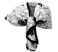 Foulard Sciarpa Stola Plissettata Misto Seta Sciale da Donna Cerimonia Bianco n5