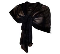 Elegante SCIARPA Scialle Glitter Brillante Foulard,da Donna Ragazza Coprispalle