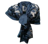 Elegante Sciarpa Tango Misto Seta Foulard Sciale Semi Trasparente Effetto Pizzo