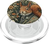 Elegante scoiattolo rosso in abito da sera Vintage Woodland PopSockets PopGrip per MagSafe