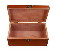 Elegante scrigno del tesoro in legno con serratura per oggetti di valore design retrò scatola dei ricordi per casa o ufficio (M)