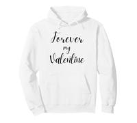 Elegante Script Forever My Valentine Felpa con Cappuccio
