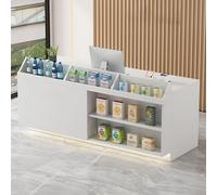 Elegante scrivania di reception con drawers & open shelves - 120 cm/47.2 in Retail Counter for Office or Shop Functional Design for Efficient Organization