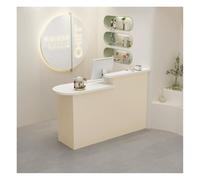 Elegante scrivania moderna per reception, elegante tavolo anteriore per ufficio e ospitalità, 80 x 50 cm, mobili eleganti per aree di ricevimento aziendali