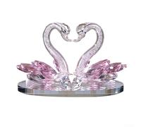 Elegante scultura a forma di cigno di cristallo come elemento decorativo per il tuo spazio, perfetta per camere da letto o studi (rosa)