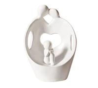 Elegante scultura astratta di famiglia - Figura senza tempo della felicità per decorazione domestica, soggiorno, ufficio, sala da pranzo, camera da letto da tavolo (colore: personalizzabile)