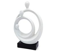 Elegante scultura «Famiglia» - Moderna statua in ceramica 34 cm grande - statuetta in ceramica per soggiorno e come regalo per la nascita - decorativo ideale come regalo