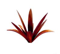 Elegante scultura in agave in metallo per esterni, accattivante decorazione da giardino per prati e patii (rossa con un palo ad H)