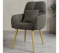 Elegante sedia da toeletta imbottita con schienale per ragazze, sedia decorativa per trucco con gambe dorate, per camera da letto, soggiorno, sala da pranzo, soluzione elegante e funzionale