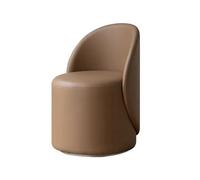 Elegante sedia da trucco con cuscino, sedia compatta per camera da letto e salone, in poliuretano, color cachi, design non rotante, perfetta per piccoli spazi