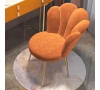 Elegante sedia da trucco in velluto con gambe in metallo, sgabello per camera da letto e soggiorno, elegante sgabello per il trucco per sala di bellezza, comoda seduta per il tempo libero