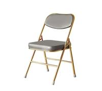 Elegante sedia pieghevole imbottita grigia - Sgabello pieghevole comodo e durevole per studio, soggiorno, ristorante, festa, matrimonio - forte capacità portante, design salvaspazio