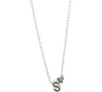 Elegante Semplice Collana di Lettere a Forma di Cuore di Pesca Temperamento Wild Letter Love Heart Clavicola Chain, Lettera S Dexterous And Professional