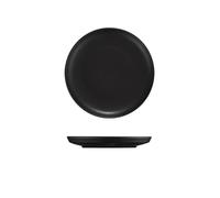 Elegante servizio da tavola da 18 pezzi, nero opaco, 100% porcellana, include piatti da servizio, piatti da dessert e lavabili in lavastoviglie e adatti al microonde