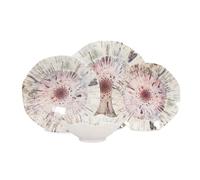 Elegante servizio da tavola da 24 pezzi, 100% porcellana, include piatti da portata, ciotole e piatti da dessert, lavabile in lavastoviglie e adatto al microonde