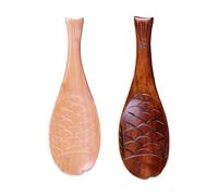 Elegante set cucchiaio in legno a forma di pesce due pezzi perfetto per qualsias