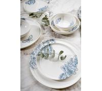 Elegante set da 24 pezzi, 100% Porcelain | Include piastre di servizio, ciotole e dessert | Lavastoviglie e Microwave Safe | Perfetto per ogni occasione