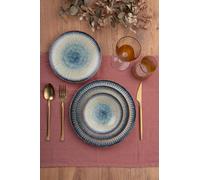 Elegante set da 24 pezzi, 100% Porcelain | Include piastre di servizio, ciotole e dessert | Lavastoviglie e Microwave Safe | Perfetto per ogni occasione