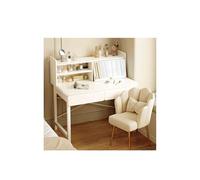 Elegante set da toeletta con specchio e cassetti, salvaspazio, per piccole camere da letto, sgabello elegante incluso, perfetto per ragazze e donne