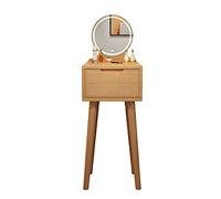 Elegante set da trucco illuminato con specchio touch screen e 1 cassetto sgabello imbottito per ragazze, 3 opzioni di colore, perfetto per camera da letto e routine di bellezza