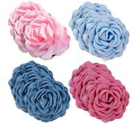 Elegante set di 12 fermagli per capelli a forma di rosa, accessori per capelli in tessuto floreale per donne e ragazze, forte tenuta per tutti i tipi di capelli, eleganti supporti per capelli in