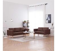 Elegante set di 2 pezzi in tessuto resistente con federe rimovibili e robusto telaio in legno per il massimo comfort in soggiorno o