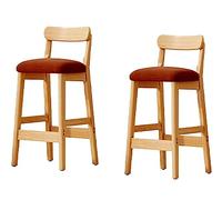 Elegante set di 2 sgabelli da bar in legno massello, sedie imbottite da cucina, mobili da bar imbottiti, 46 x 41 x 101 cm, perfetti per la decorazione della casa e della cucina