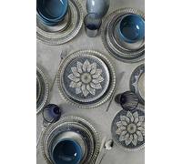 Elegante set di 24 cene in ceramica, color crema | 100% pietra preziosa, antibatterico, ecologico, lavabile in lavastoviglie & Microwave Safe | Easy Clean & Stylish