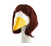 Elegante set di accessori per esterni con parrucca afro per taglio di capelli a bob, grazioso vestito da oca per prato e giardino, 3 pezzi (1)