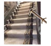 Elegante set di aste for scale cave in ottone con terminali - Lunghezza personalizzabile for guide e scale da interni(1pc,L75cm(29.52in))