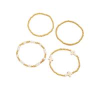 Elegante set di ciondoli a forma di croce con design hip hop e perle finte per l'uso quotidiano e per feste, Misura unica, come descritto