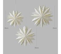 Elegante set di decorazioni a forma di fiocco di neve per feste con 3 disegni unici per arricchire l'atmosfera stagionale della casa e degli eventi (B)