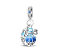 Elegante Set di Doppi Fascini Tea Party, Fascino per Braccialetto, Compatibile con Collana Braccialetto Pandora