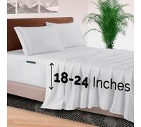 Elegante set di lenzuola da 4 pezzi Comfort - Biancheria da letto di lusso 1500 microfibra di qualit alberghiera premium elasticizzata su tutto