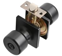 Elegante set di maniglie per porta in lega Zines nero opaco robusto incluso e per camera da letto e bagno, facile installazione manopole per porta