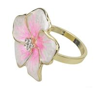 Elegante set di portatovaglioli con motivo floreale per trasformare la tua esperienza culinaria in giorni speciali (bianco + rosa)