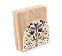 Elegante set di portatovaglioli in acrilico vintage con foglie di iris, per feste, matrimoni, eventi, autoportanti per decorazioni per la casa di carta, per feste, matrimoni, eventi