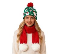 Elegante set di sciarpe per un calore alla moda in inverno, verde, Taglia unica