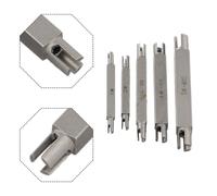 Elegante set estrattore rubinetto a vite colore argento 5 pz rubinetti esagonali