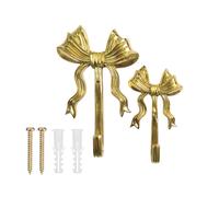Elegante Set Ganci Appendiabiti Fiocco Oro per Pratico Miglioramento Arredamento
