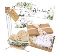Elegante set per la comunione con soldi a sorpresa - Provetta decorativa con luci e rafia | Include biglietto, nastro e confezione regalo | Ideale per feste comunione e regali religiosi