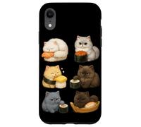 Elegante set per sushi a forma di gatto persiano in stile kawaii Custodia per iPhone XR