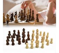 Elegante Set Scacchi in Legno 32 Pezzi Artigianali 65mm Regalo di Natale