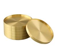 Elegante set sottobicchieri rotondi in ottone perfetta aggiunta alla tua collezi