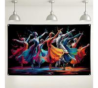 Elegante sfondo da parete per spettacoli di danza, decorazioni astratte colorate per feste, vivace sfondo fotografico per interni ed esterni, per eventi, celebrazioni stagionali, 180 x 109 cm