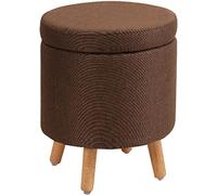 Elegante sgabello da trucco in legno con contenitore e copertura rimovibile, versatile sedia da toeletta per casa, salone e fasciatoio, poggiapiedi funzionale per il massimo comfort