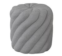 Elegante sgabello rotondo grigio per trucco, resistente sedia da toeletta e poggiapiedi, sedile moderno per camera da letto e soggiorno, arredamento chic per la casa
