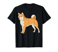 Elegante Shiba Inu in piedi per gli amanti dei cani e i proprietari Maglietta