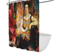 Elegante signora bagno doccia tende vintage donna ritratto pittura a olio tende doccia artista classico home decor bagno Tende 180x200